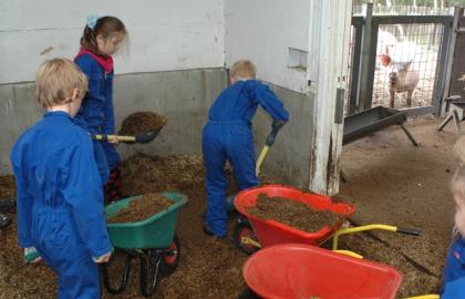 Kinderfeestje op de stadsboerderij