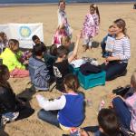 foto 's van de workshop strandloper in mei 2016. De Windwijzer groep 4M